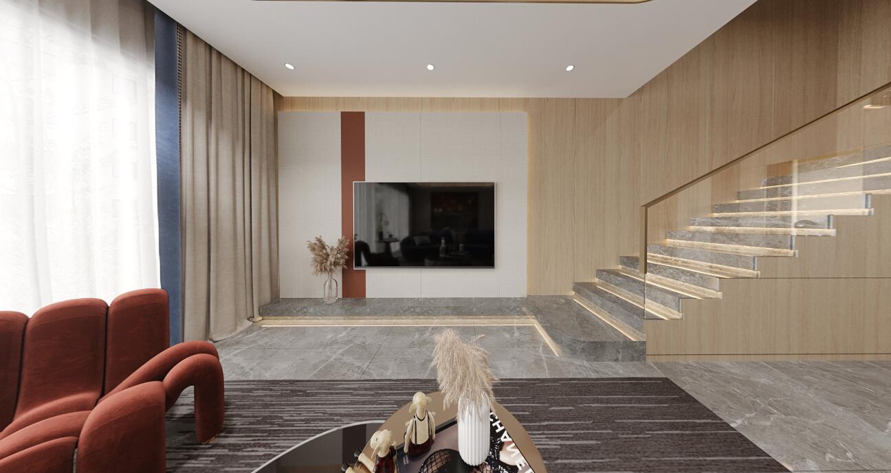 領(lǐng)秀御園輕奢線條美，加入部分金屬線條，更加彰顯層次美