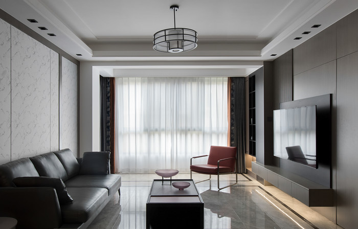 廈門(mén) 盧卡小鎮(zhèn) 115㎡新中式美宅，電視墻暗藏隱形門(mén)，空間大了一倍！
