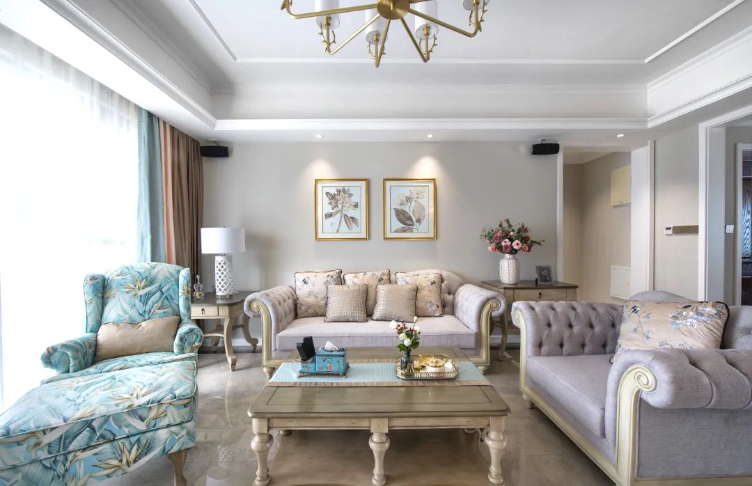 廈門中駿天譽(yù)180㎡美式田園風(fēng)，入戶玄關(guān)墻美翻天